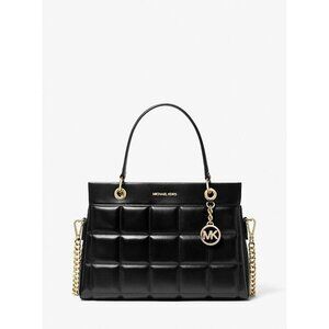 Michael kors Women's Black Medium Quilted Leather Susan Satchel Handbags